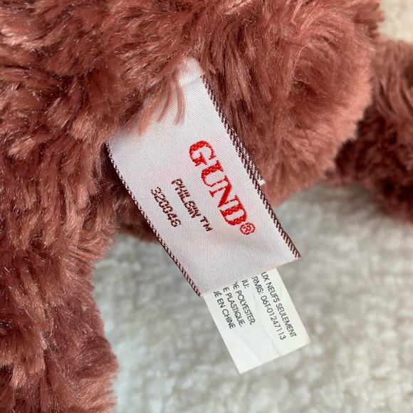 GUND Philbin Chocolate Bear 12 inch Stuffed Animal Plush - Picture 5 of 5